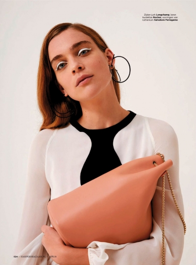 Kim Noorda for Harpers Bazaar April 2018, Photographer Fleur bult, Stylist Astrid Schilders 