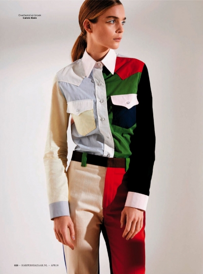 Kim Noorda for Harpers Bazaar April 2018, Photographer Fleur bult, Stylist Astrid Schilders 