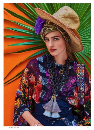 Sanne Vloet for German Elle May 2018, Photographer Enrique  Baduescu, Stylist Kathrin Seidel, Hair Leonardo Monetti, Make-up Deanna Melluso 