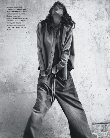 Bette Franke for French Marie Claire May 2018, Photographer Van Mossevelde+N, Stylist Anne-Sophie Thomas, Hair Pierre Saint Sever, Make-up Sandrine Cano Bock 