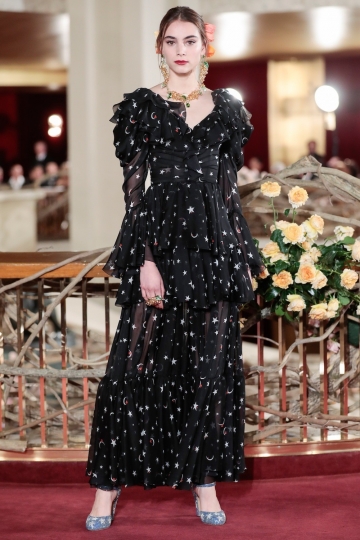 Romy Schönberger for Dolce & Gabbana Alta Moda show Fall 2018 in New York 