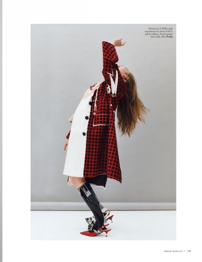 Estella Boersma for Dutch Vogue May 2018, Photographer Markus Pritzi, Stylist Jos van Heel, Hair Marion Anée, Make-up Jurgen Braun 