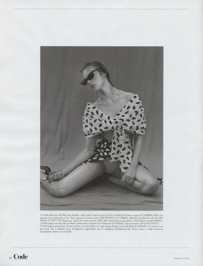 Estella Boersma for Italian Vogue May 2018, Photographer Marianna Sanvito, Stylist Celestine Cooney 