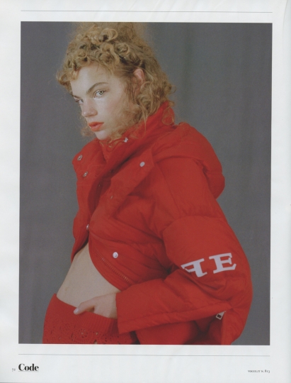 Estella Boersma for Italian Vogue May 2018, Photographer Marianna Sanvito, Stylist Celestine Cooney 