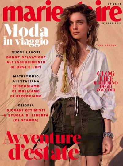 Kim Noorda for Italian Marie Claire June 2018, Photographer Mel Karch, Stylist Laura Seganti, Make-up Sergio Corvacho, Hair Valerio Sestito 