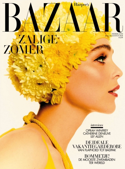 Kim Noorda very beautiful on the cover and with a story in Dutch Harper’s Bazaar July/August 2018, Photographer Tim Verhallen, Stylist Mahid Karrouch, Make-up Anita Jolles, Hair Daan Kneppers 