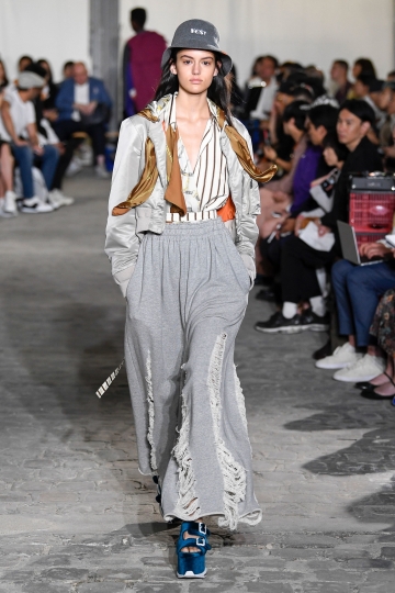 Nikki Vonsee for  Maison Mihara Yasuhiro Menswear show Spring 2019 