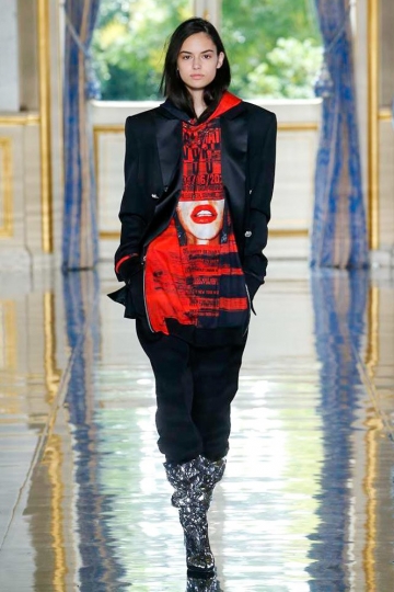 Nikki Vonsee for Balmain Menswear Show Spring 2019 