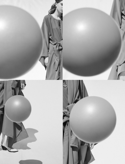 Demy de Vries for online story FLOATING for Italian Vogue, Photographer Sophie Tajan, Sylist Gemma Bedini, Make-up Masae Ito, Hair Akemi Kishida, Set design Nicolas Mur 