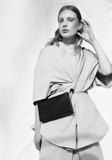 Demy de Vries for online story FLOATING for Italian Vogue, Photographer Sophie Tajan, Sylist Gemma Bedini, Make-up Masae Ito, Hair Akemi Kishida, Set design Nicolas Mur 