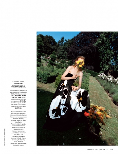 Demy de Vries for Tatler Russe September 2018, Photographer Rosaline Shahnavaz 