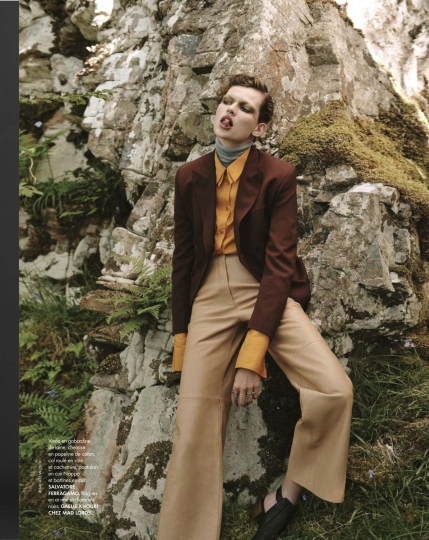 Bette Franke for Elle France august 2018, Photographer Blair Getz Mezobov, Eidtor Jeanne Le Bault, Make-up Lili Choï, Hair Christoph Hasenbein 