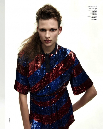 Bette Franke for Elle France August 2018, Photographer Sam Hendel, Editor Hortense Manga, Make-up Alice Ghendrih, Hair Jonathan Connelly 