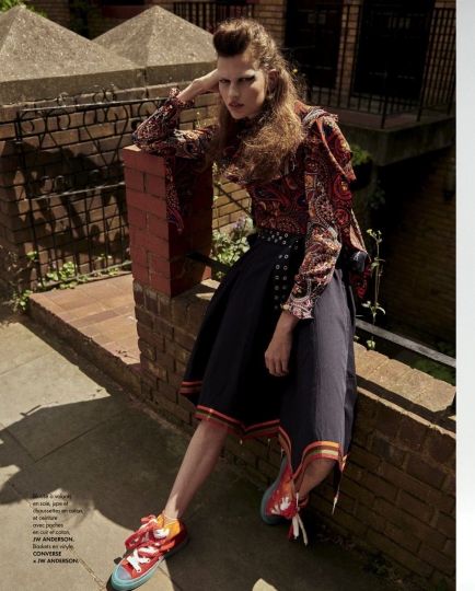 Bette Franke for Elle France August 2018, Photographer Sam Hendel, Editor Hortense Manga, Make-up Alice Ghendrih, Hair Jonathan Connelly 