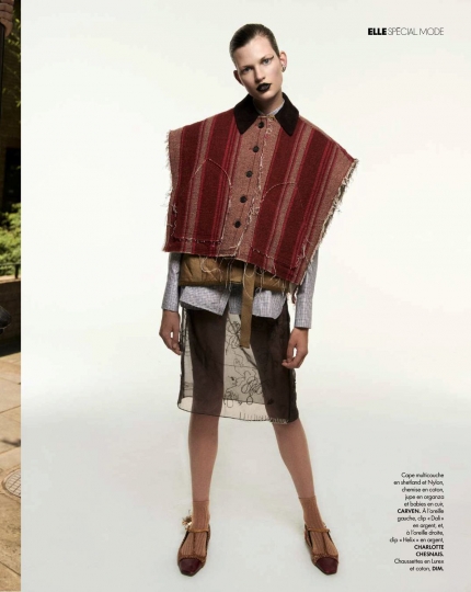 Bette Franke for Elle France August 2018, Photographer Sam Hendel, Editor Hortense Manga, Make-up Alice Ghendrih, Hair Jonathan Connelly 