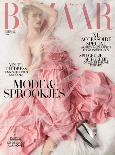Sophie Vlaming for Dutch Harpers Bazaar October 2018, Photographers Jan & Jorre, Stylist Alex van der Steen, Hair  tommy Hagen, Make-up Anita Jolles 