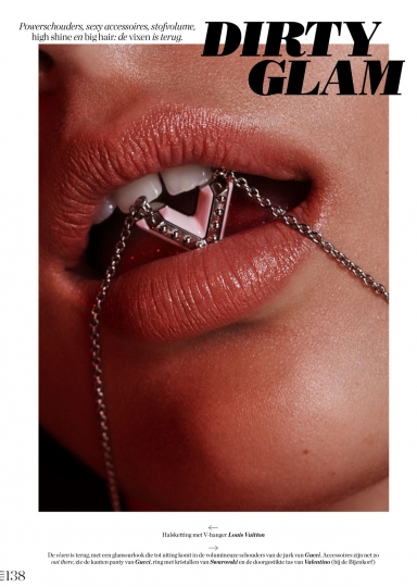 Nikki Vonsee for Dutch Elle October 2018, Photographer David Cohen de Lara, Stylist Thomas Vermeer, Hair Cynthia Schippers, Hair Carlos Saidel 