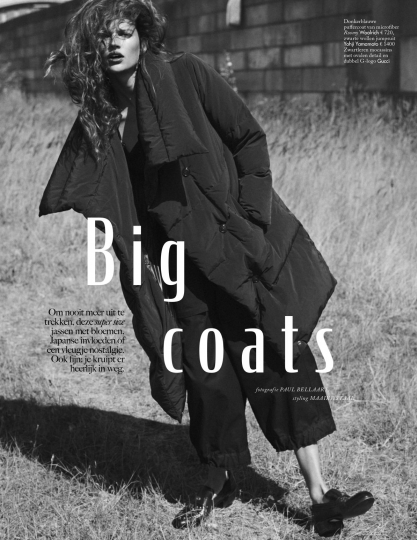 Bette Franke for Dutch Vogue October 2018, Photographer Paul Bellaart, Stylist Maaike Staal, Hair and Make-up Irena Ruben 