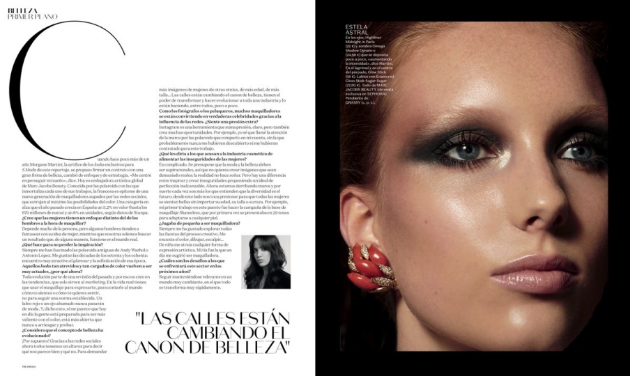 Beauty Demy de Vries for S Moda, Photographer Philip Gay, Stylist Francesca Rinciari, Make-up Morgane Martini, Hair Aldo Ek 