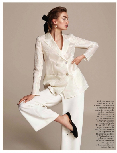 Hanna Verhees for Vogue Novias Spain November 2018, Phtographer Elena Olay, Stylist Marta Bajo 