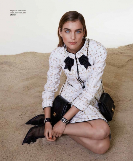 Kim Noorda in a Chanel Special for Dutch Marie Claire, Photographer Kathelijne Verbruggen, Stylist Anouk van Griensven, Make-up Judith Neyens, Hair Daan Kneppers 