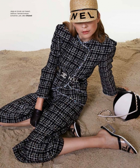 Kim Noorda in a Chanel Special for Dutch Marie Claire, Photographer Kathelijne Verbruggen, Stylist Anouk van Griensven, Make-up Judith Neyens, Hair Daan Kneppers 