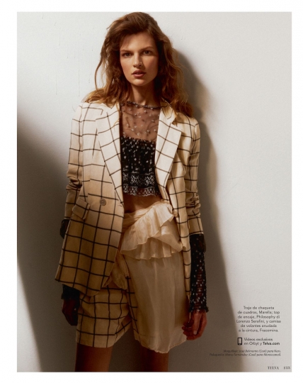 Bette Franke with nice cover and story for Telva, photographer Javier Bosca, Stylist Cristina G. Vivanco, Make-up José Belmonte, Hair Manu Fernández 