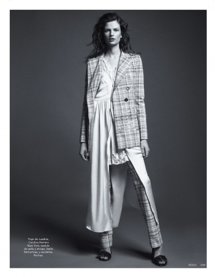 Bette Franke with nice cover and story for Telva, photographer Javier Bosca, Stylist Cristina G. Vivanco, Make-up José Belmonte, Hair Manu Fernández 