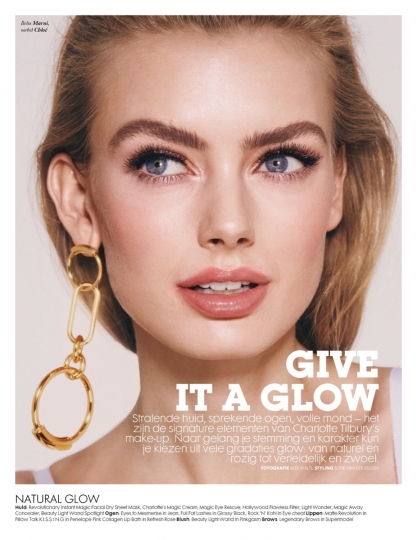 Beautiful Hanna Verhees with make-up by  Charlotte Tilbury for Dutch Vogue, Photographer Alex Waltl, Stylist Sofie van der Velden 