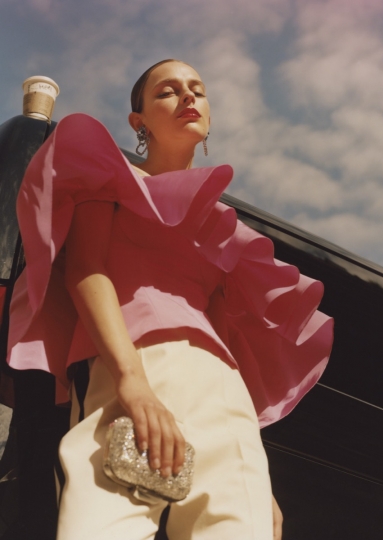 An elegant dreamy Merel Zoet for Spanish Glamour, Photographer Erik von Frankenberg, Stylist Leire Peña, Hair and make-up Ricardo Calero 