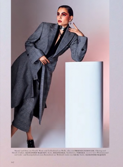 Romy Schönberger in nice masculine looks for Harpers Bazaar Germany, Photographer Johnny Kangasniemi, Stylist Kai Margrander, Make-up Mayumi Oda, Hair Andre Saaverda 
