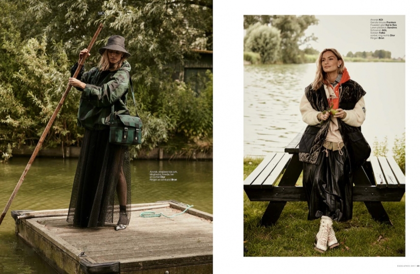 Renee Meijer  in a cool story for Elegance, Photographer Hans van Brakel, Stylist Simone Dernee, Hair and Make-up Sanne Le Gras-Bleeker 