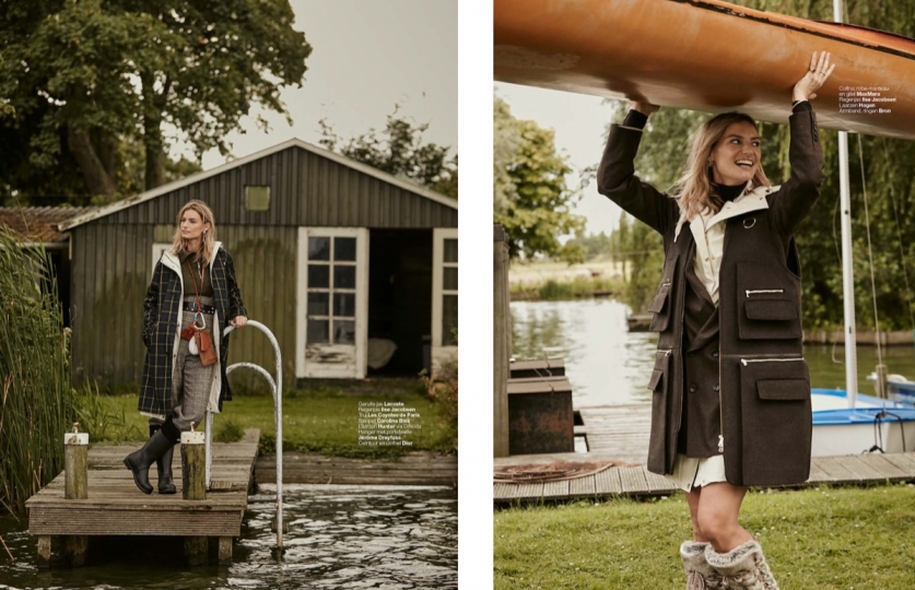 Renee Meijer  in a cool story for Elegance, Photographer Hans van Brakel, Stylist Simone Dernee, Hair and Make-up Sanne Le Gras-Bleeker 