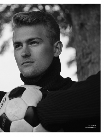 Super nice very personal cover story Annekee Molenaar and Matthijs de Ligt for Dutch Men Vogue, captured by Marc de Groot, Styled by Mr. van Heel, Hair by Siko van Berkel, Makeup/grooming by Siddharta 