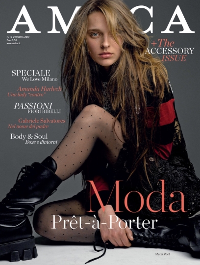 Fantastic cover story Merel Zoet for Amica, Photographer Cometi, Stylist Claudia Caretti, Make-up Viviana Graziano. Hair David Delicourt 