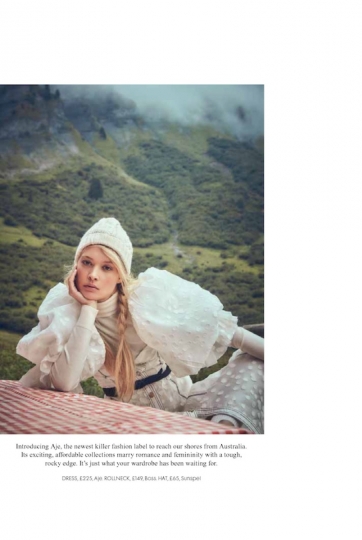 Rianne Haspels in a beautiful winter story for Red UK, Photographer Chiara Romagnoli, Stylist Oonach Brennan 