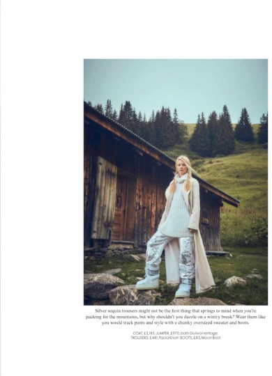 Rianne Haspels in a beautiful winter story for Red UK, Photographer Chiara Romagnoli, Stylist Oonach Brennan 