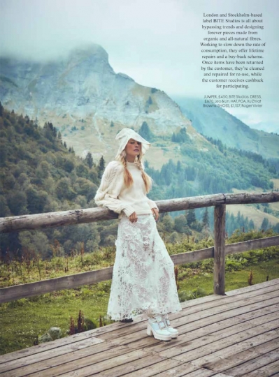 Rianne Haspels in a beautiful winter story for Red UK, Photographer Chiara Romagnoli, Stylist Oonach Brennan 