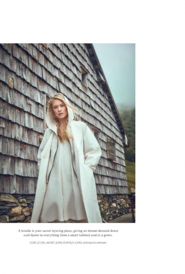 Rianne Haspels in a beautiful winter story for Red UK, Photographer Chiara Romagnoli, Stylist Oonach Brennan 