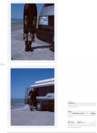 Kim Noorda in a strong story for Italian L’Officiel, Photographer Gilad Sasporta, Stylist Gaultier Desandre Navarre 