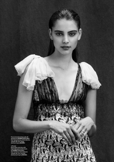 Poetic cover story for 5ELEVEN with beautiful collection Giambattista Valli for Romy Schönberger, Photographer Edwin S Freyer, Stylist Marian Nachmia 