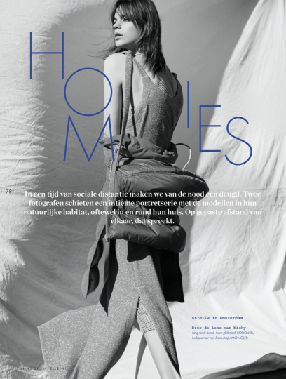 Cute at a distance Estella Boersma for Dutch Elle, Photographer Nicky Onderwater, Stylist Thomas Vermeer 