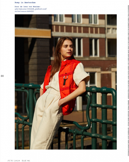 Cute at a distance shoot Romy Schönberger for Dutch Elle, Photographer Nicky Onderwater, Stylist Thomas Vermeer 