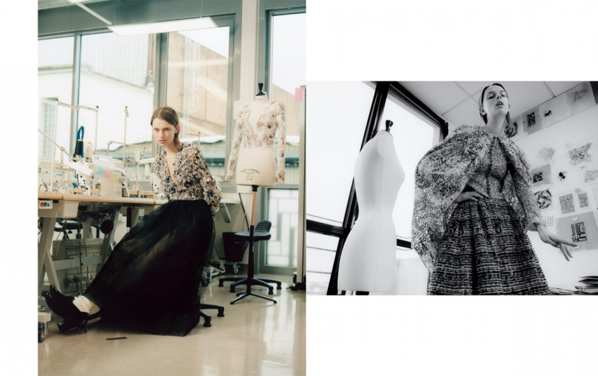 Merel Zoet in beautiful Chanel Haut Couture Spring – Summer 2020 for Whitelies Magazine, Photography Stefan Dotter, Styling Christina Ahlberg, Make-up Yvane Rocher, Hair Nicolas Phillipon 