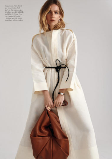 Back to naturel with Kim Noorda for German Elle, Photographer Andreas Orthern, Stylist Pia Léonie Knoll, Hair and Make-up Sina Stölze 