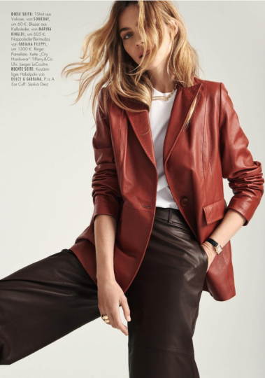 Back to naturel with Kim Noorda for German Elle, Photographer Andreas Orthern, Stylist Pia Léonie Knoll, Hair and Make-up Sina Stölze 