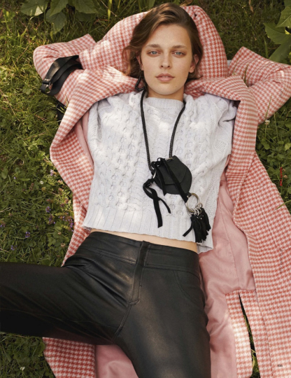 Merel Zoet luxury in the  woods for Vanitay Fair Italy, Photographer Frederico Martin, Stylist Federica Carnevali, Make-uup Giovanni Lovine, Hair Maurizio Morreale 