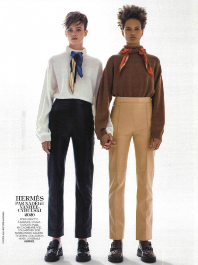 Liselotte Claerhoudt for Madame Figaro 40th anniversary issue, capture by Jean Baptise Mondino 