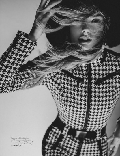 Hanna Verhees elegant ready for snow in Dutch Vogue, Photographer Amanda Elise K, Stylist constant de Boer, Hair Magdalena Loza, Make-up Laura Yard 