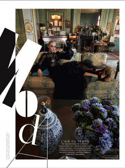 Glam girl Anna Sophia Evers on the Cover and story in Elle Croatia, Photographer Iris Brosch, Stylist Rania Tuka, Make-up Angie Moulin, Hair Delphine Bonnet, Producer Daniele Carettoni 